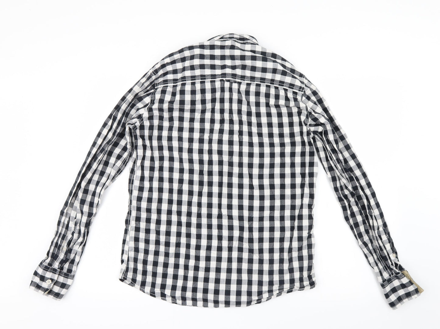 Flying Machine Mens Blue Check   Button-Up Size M