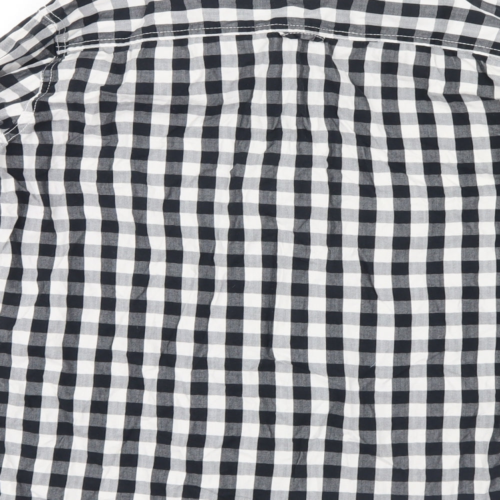 Flying Machine Mens Blue Check   Button-Up Size M