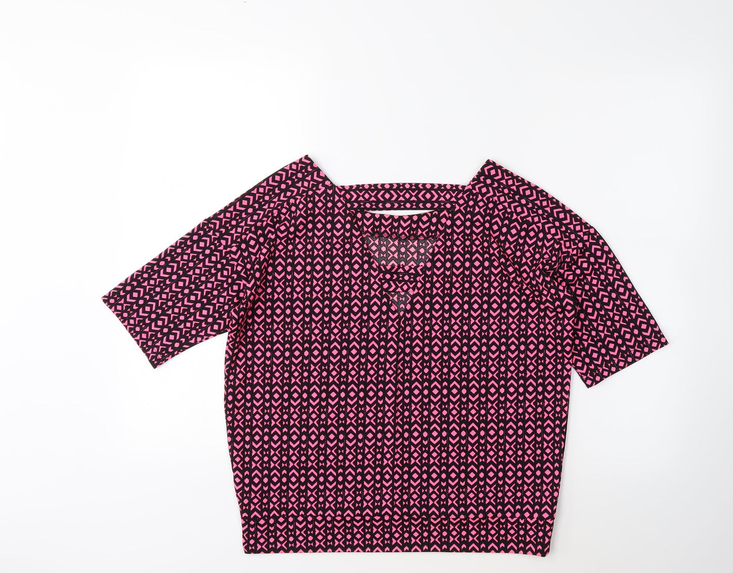 NEXT Womens Pink Geometric  Basic T-Shirt Size 6