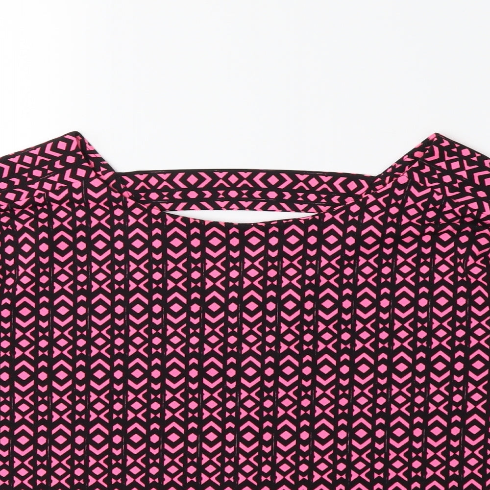 NEXT Womens Pink Geometric  Basic T-Shirt Size 6