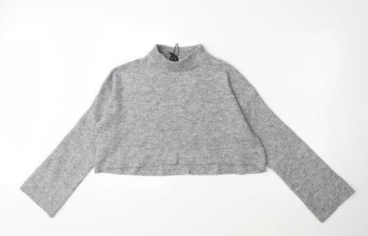 H&M Womens Grey  Knit Pullover Jumper Size S