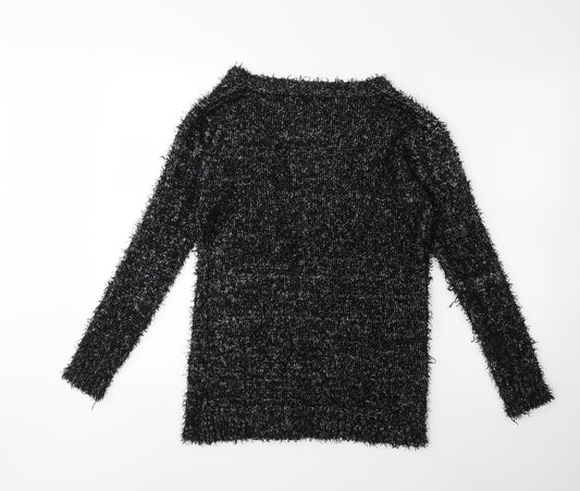 South Womens Black  Knit Cardigan Jumper Size 14