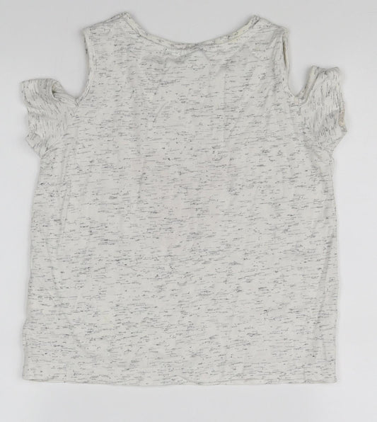 Mickey Mouse Girls Grey   Basic T-Shirt Size 7-8 Years