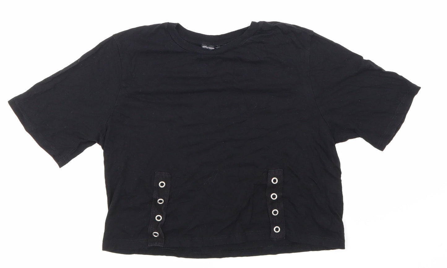 Zara Womens Black   Cropped T-Shirt Size S