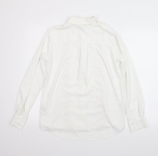 H&M Womens White   Basic Button-Up Size 6