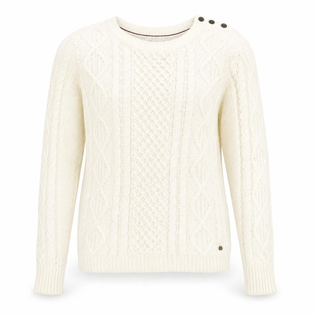 Front view of H&M women’s beige jumper, size S