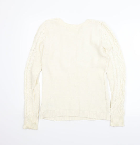 H&M Womens Beige   Pullover Jumper Size S
