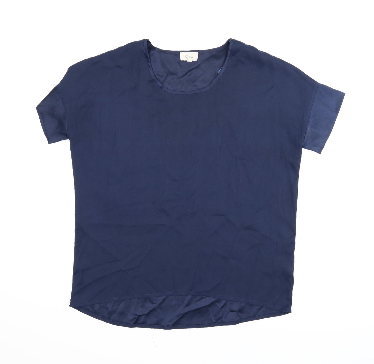 Linea Womens Blue   Basic Blouse Size 8