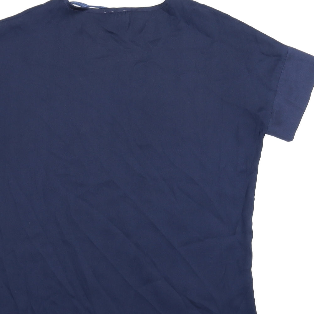 Linea Womens Blue   Basic Blouse Size 8