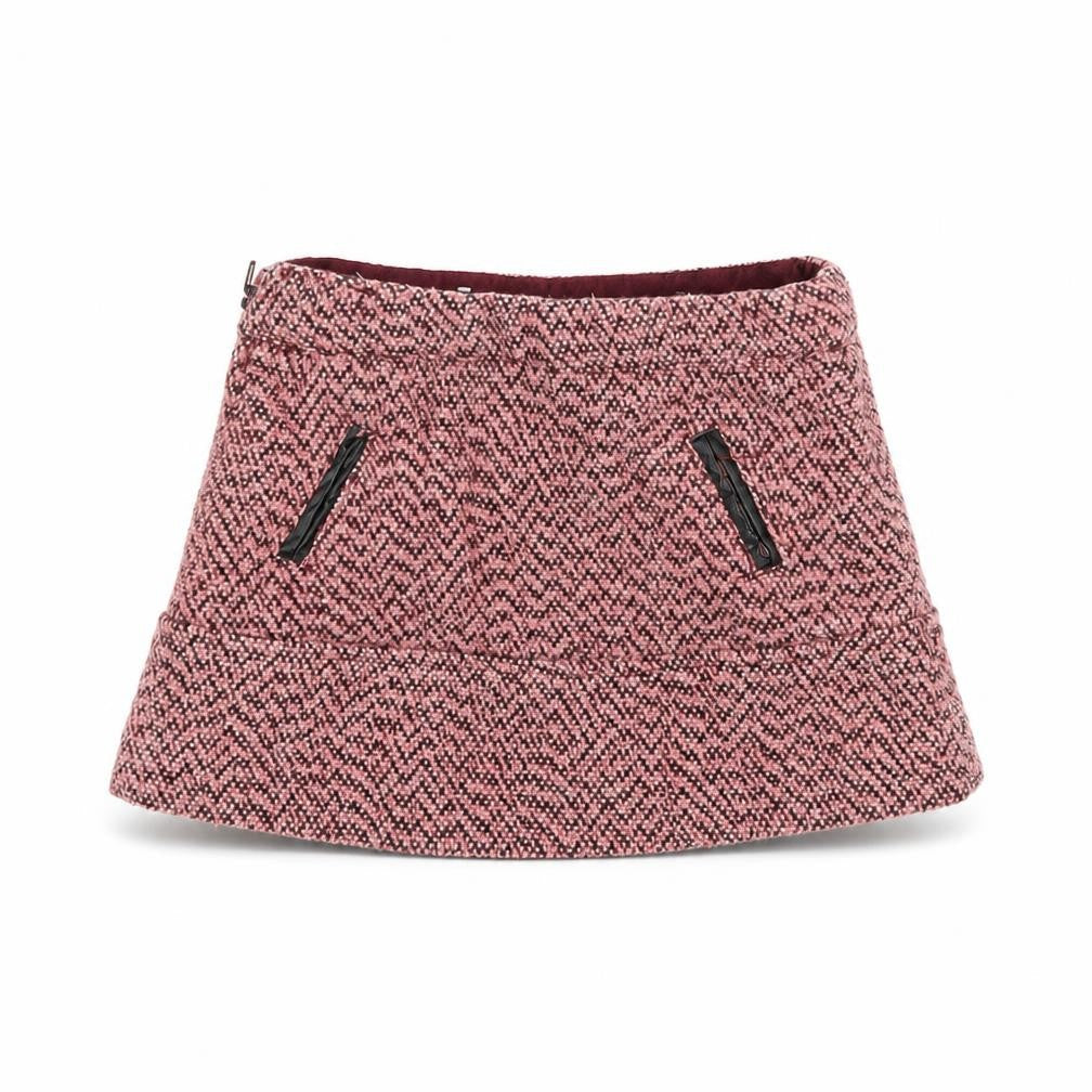 Front view of Vertbaudet girls’ pink a-line skirt, size 3, years