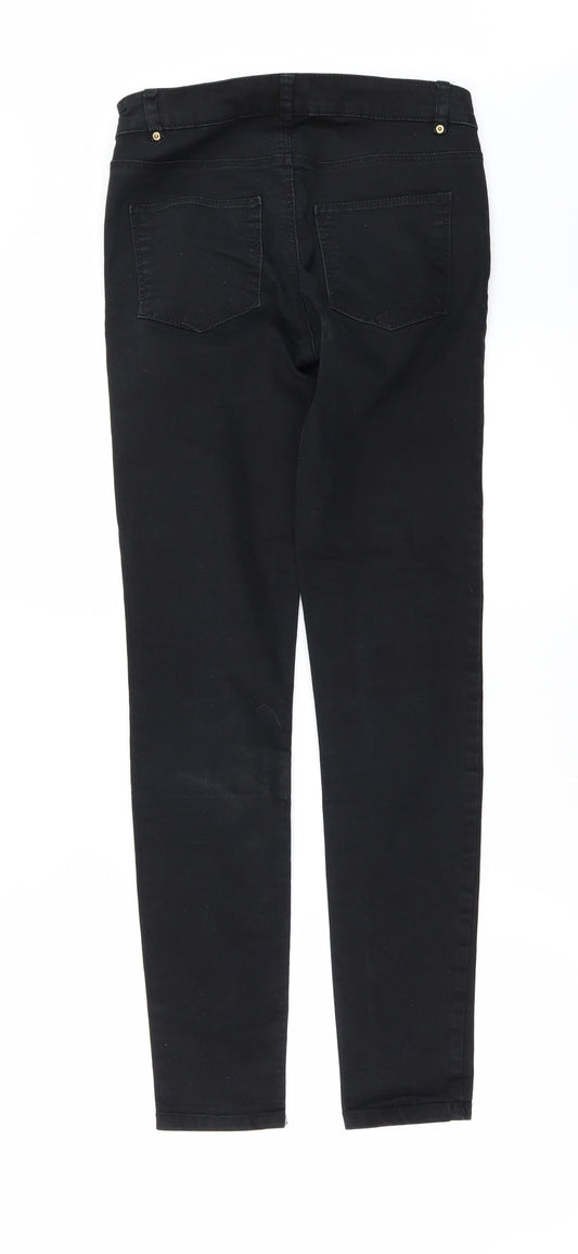 H&M Womens Black  Denim Skinny Jeans Size 6 L29 in