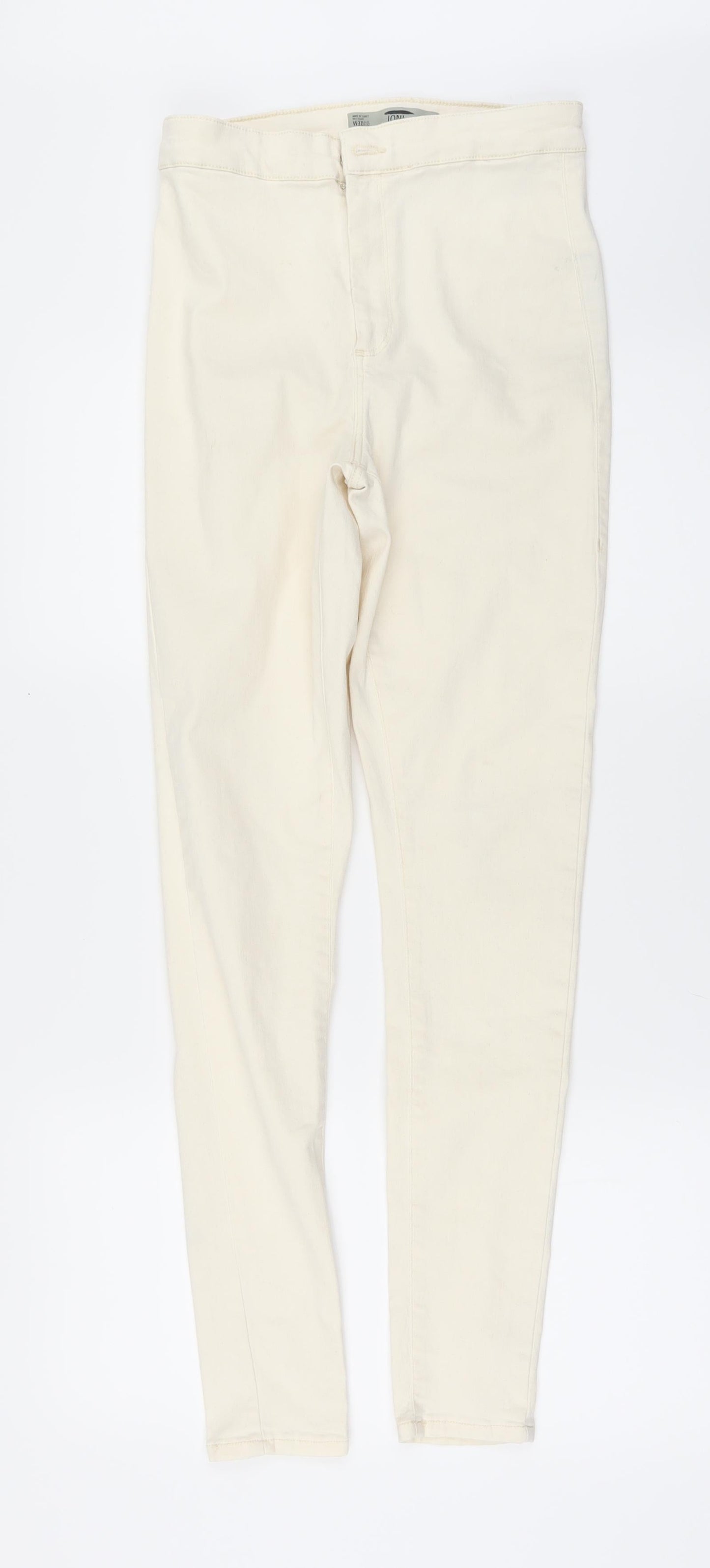 Preworn Womens Ivory  Denim Skinny Jeans Size 30 in L32 in