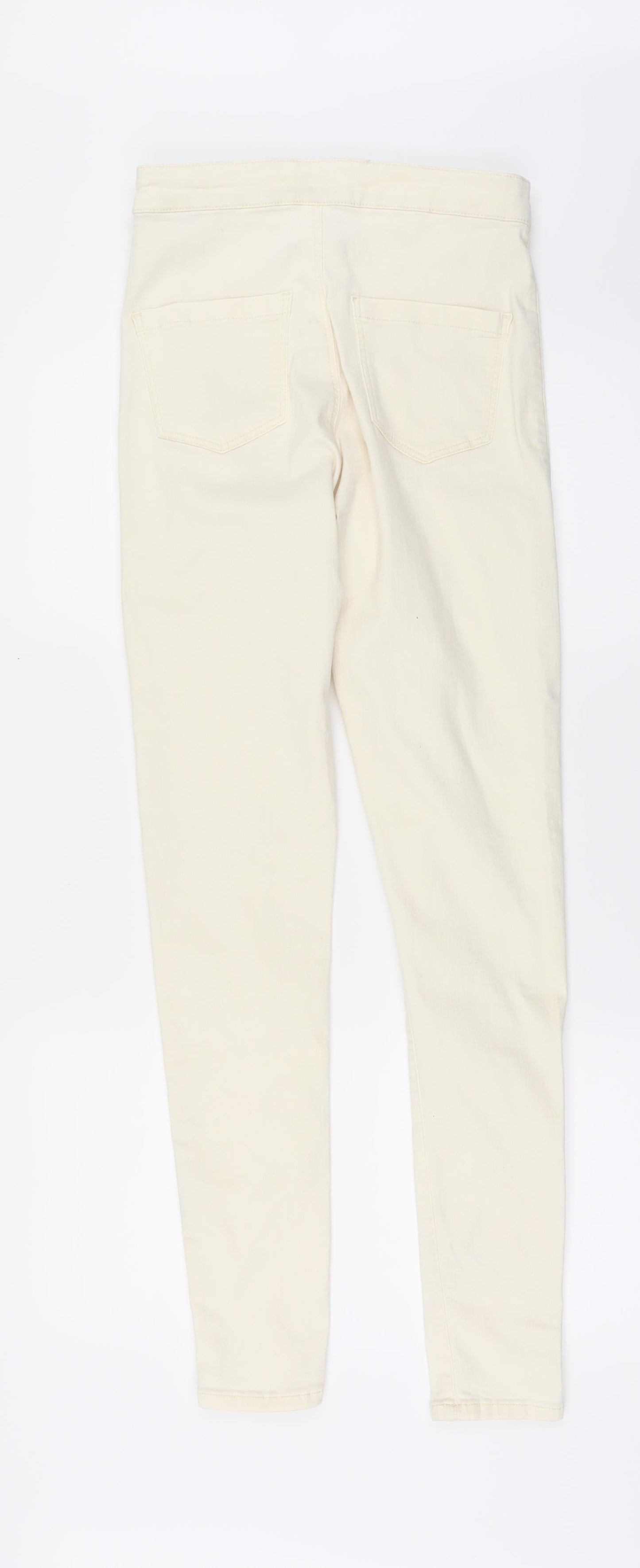 Preworn Womens Ivory  Denim Skinny Jeans Size 30 in L32 in