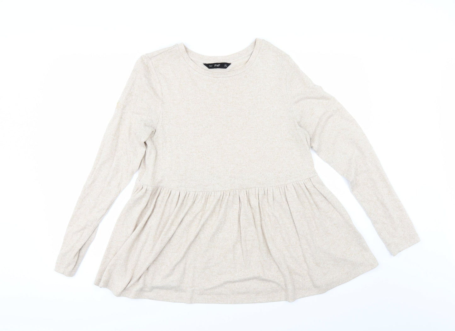 Marks and Spencer Womens Beige   Pullover Jumper Size 8