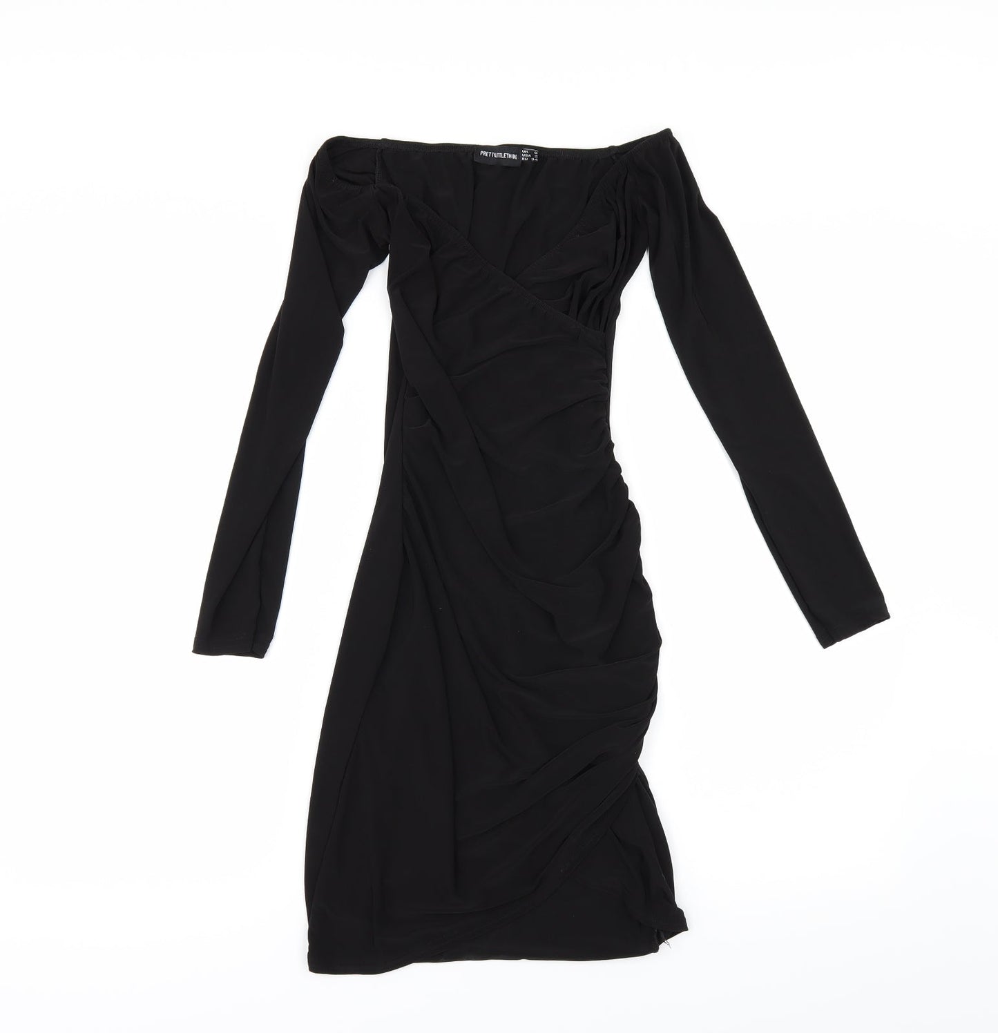 PRETTYLITTLETHING` Womens Black   Bodycon  Size 6