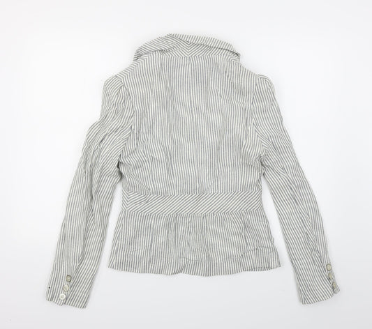 Atmosphere Womens Blue Striped  Jacket Blazer Size 10