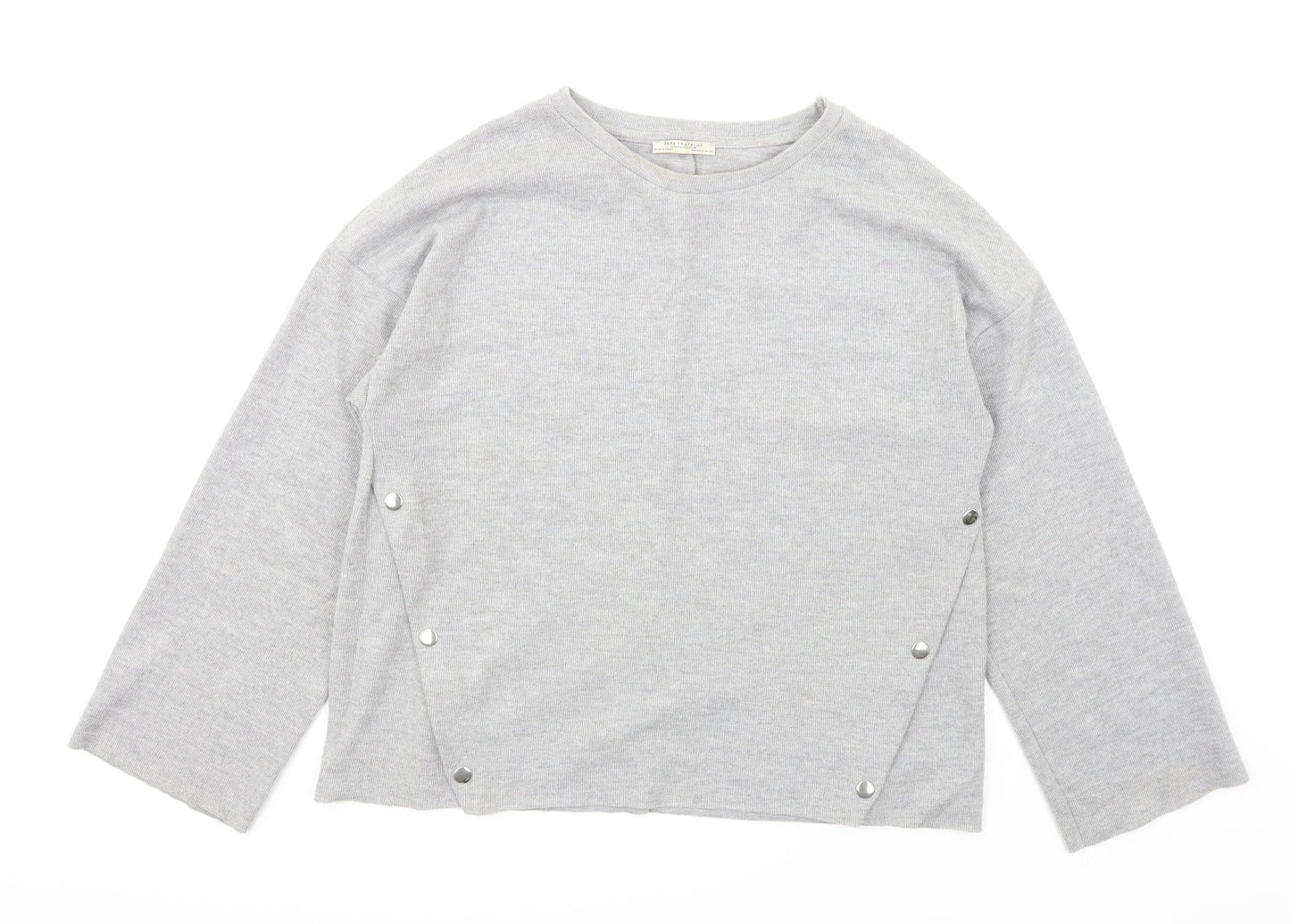 Zara Womens Grey  Knit Pullover Jumper Size S
