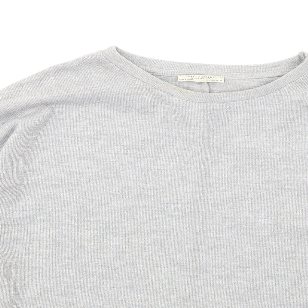 Zara Womens Grey  Knit Pullover Jumper Size S