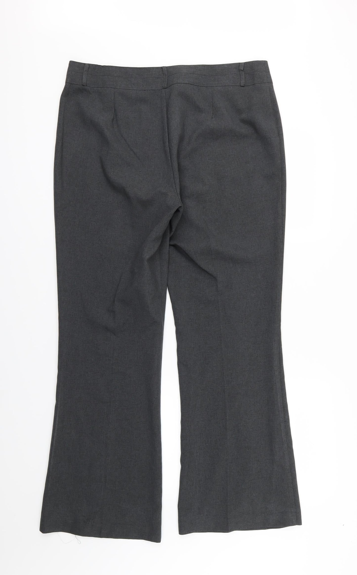 Papaya Womens Grey  Rayon Trousers  Size 16 L30 in