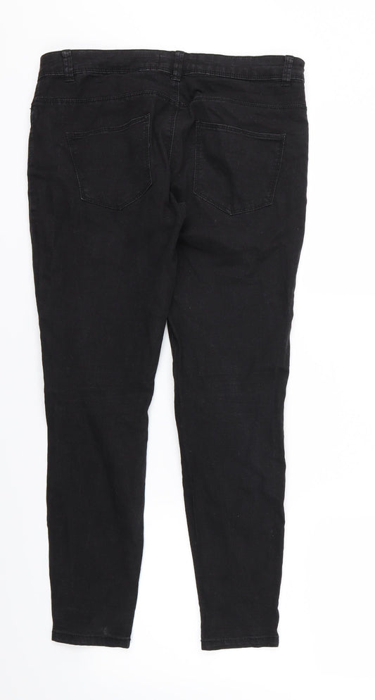 Denim & Co. Womens Black  Denim Skinny Jeans Size 12 L27 in