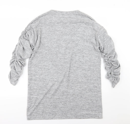 Zara Womens Grey  Jersey Pullover Jumper Size S