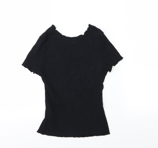 SheIn Womens Black  Knit Pullover Jumper Size S
