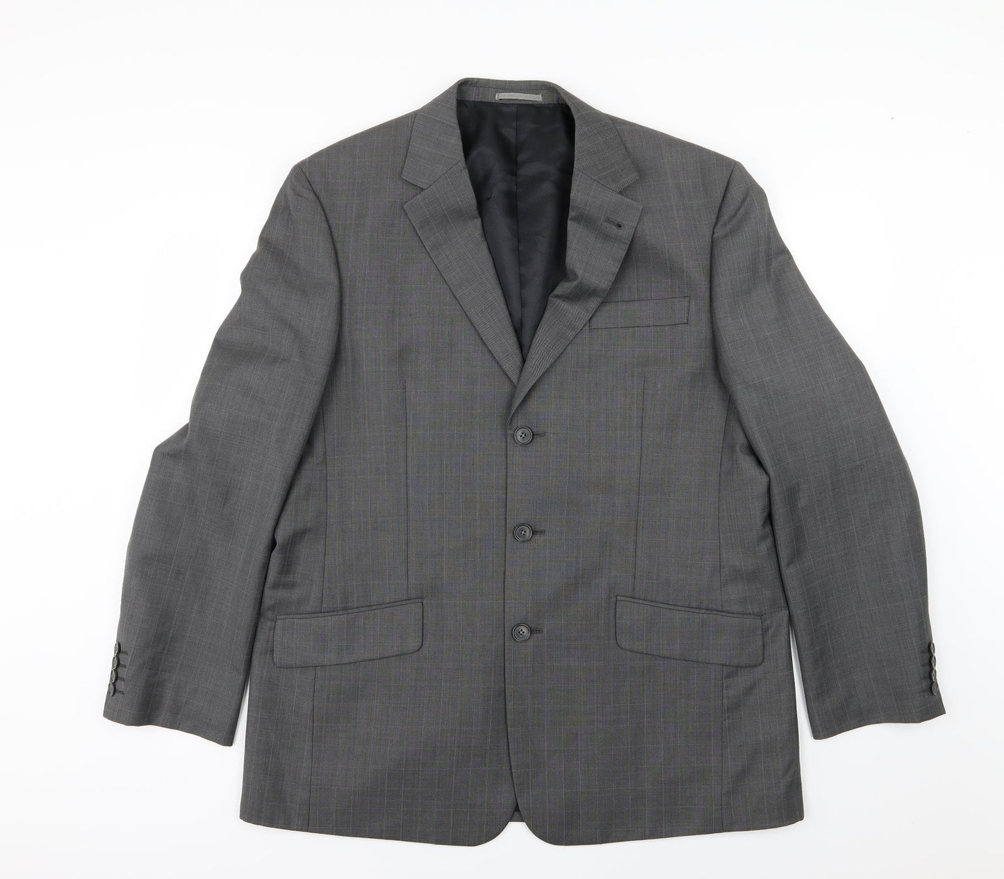 NEXT Mens Grey Striped Rayon Jacket Suit Jacket Size 44