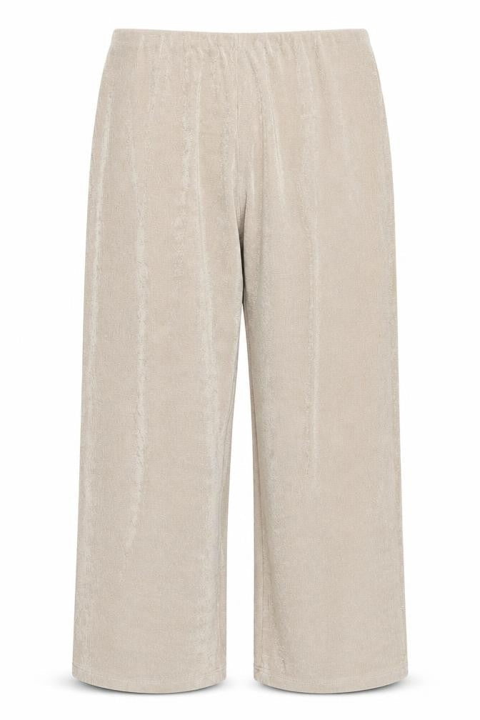 Front view of Kaleidoscope women’s beige trousers, size UK 16, 29-inch leg