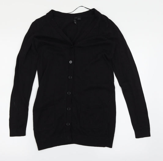 H&M Womens Black   Cardigan Jumper Size 6