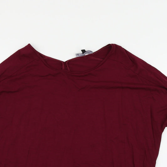 Warehouse Womens Purple   Basic T-Shirt Size 8