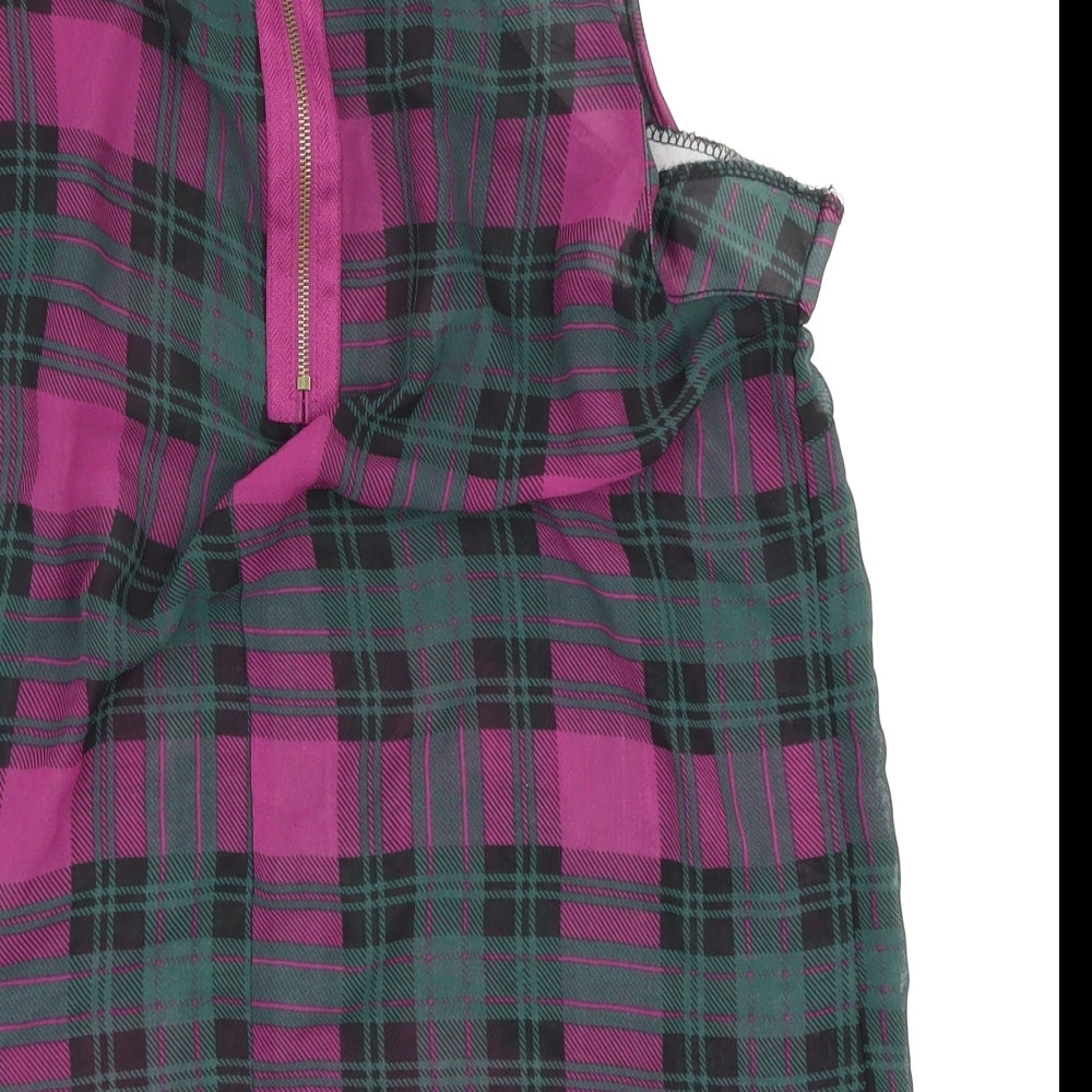 Glamorous Womens Multicoloured Check  Basic Tank Size 12