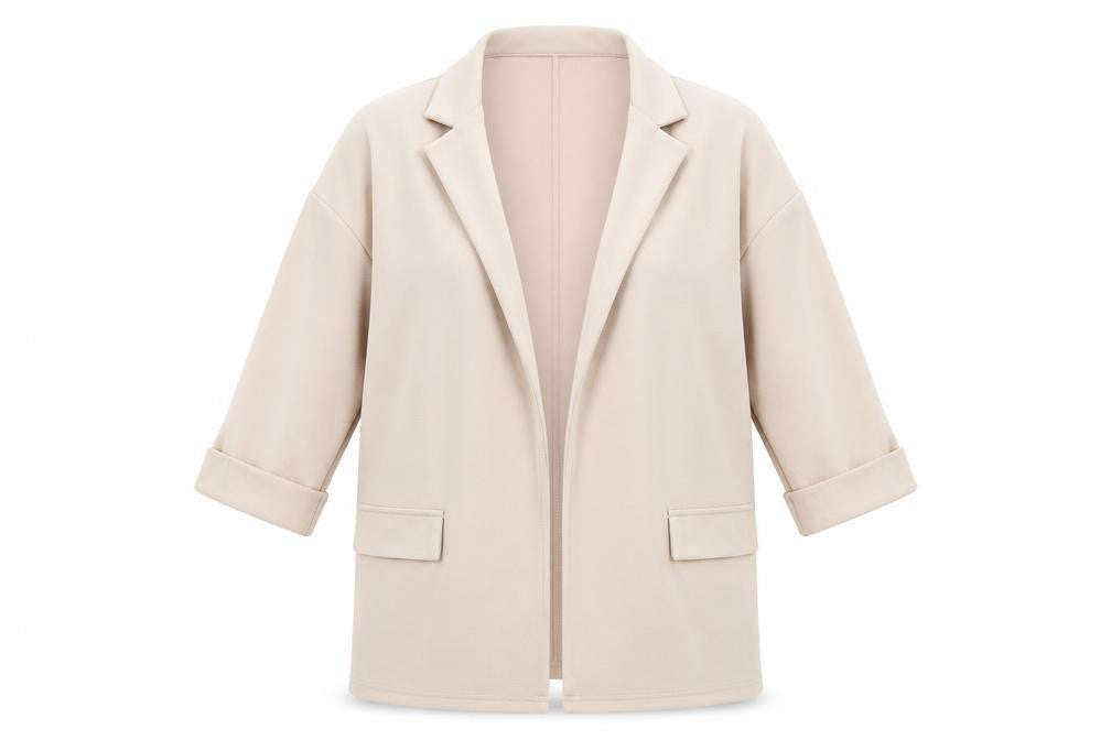 Front view of ASOS women’s pink jacket blazer, size UK 8