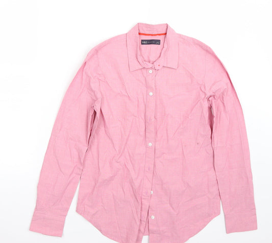 Marks and Spencer Womens Red   Basic Button-Up Size 6