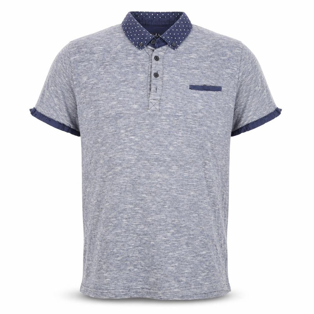 Front view of Twisted Soul men’s grey polo, size L