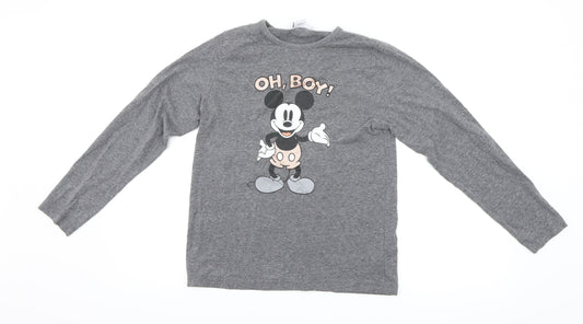 Disney Girls Grey   Basic T-Shirt Size 12-13 Years