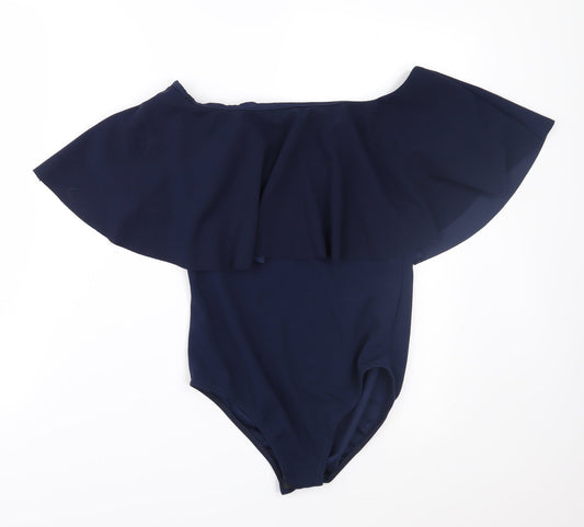 Missi Womens Blue   Basic Blouse Size 10