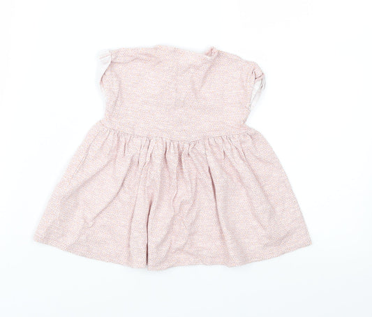 NEXT Girls Pink Floral Jersey Fit & Flare  Size 0-3 Months