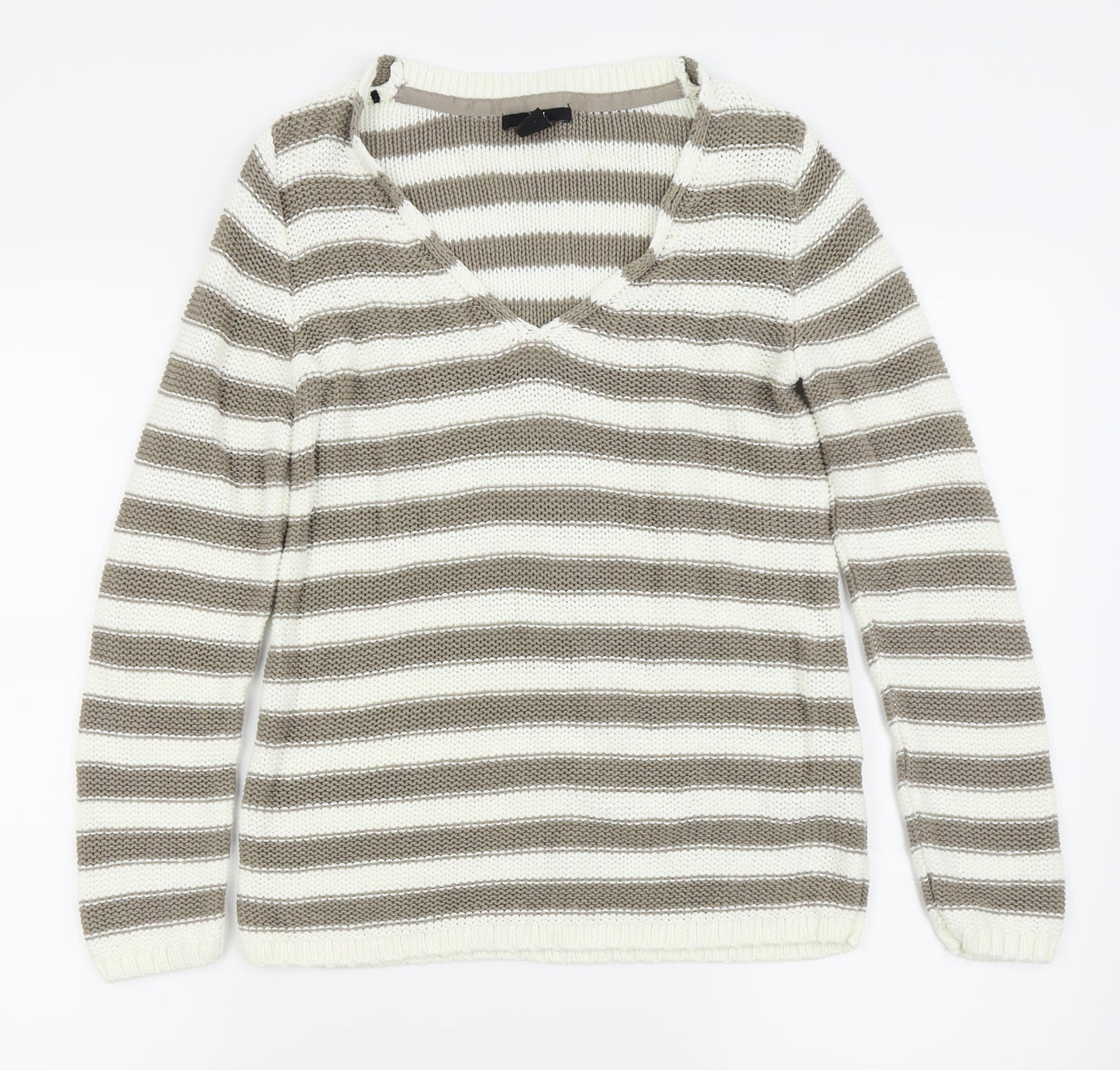 H&M Womens White Polka Dot  Pullover Jumper Size S