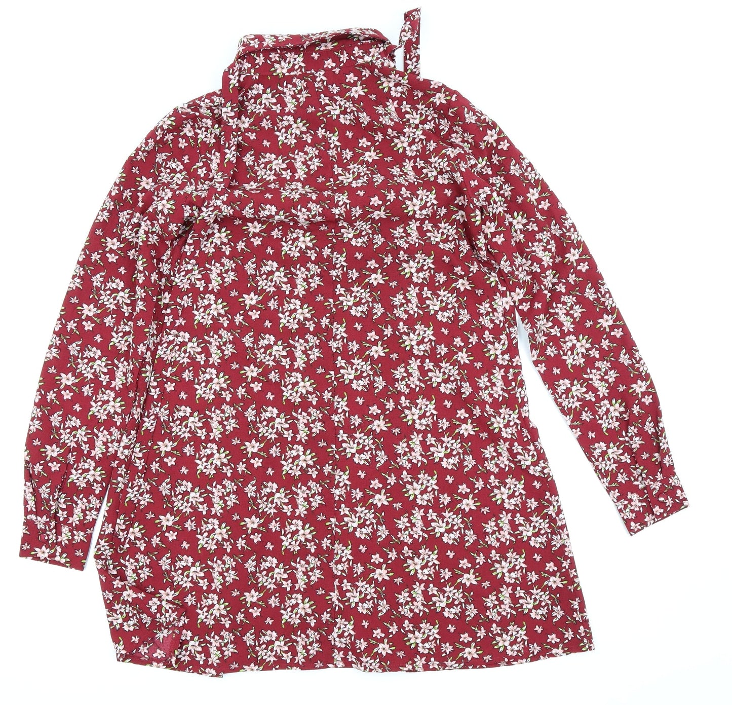 Glamorous Womens Red Floral  T-Shirt Dress  Size 6