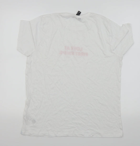 New Look Womens White   Basic Polo Size 14
