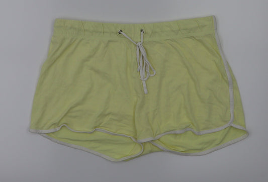 pep&co Womens Yellow   Hot Pants Shorts Size 16