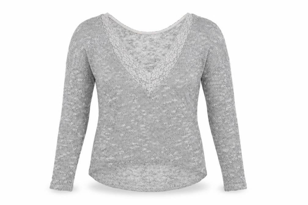 Front view of VILA women’s grey floral basic t-shirt, size XS