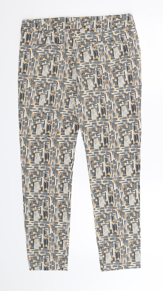 NEXT Womens Multicoloured Geometric  Trousers  Size 8 L26 in