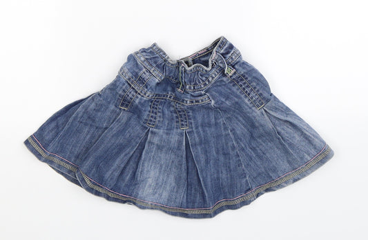 NEXT Girls Blue  Denim Flare Skirt Size 3 Years