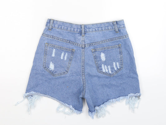Momokrom Womens Blue  Denim Hot Pants Shorts Size 6