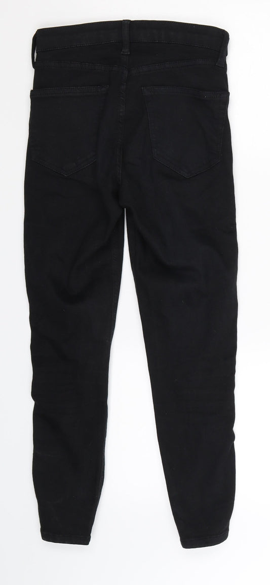 Topshop Womens Black  Denim Skinny Jeans Size 25 in L28 in