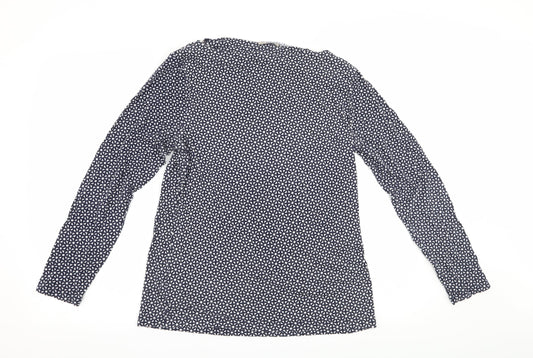 M&S Womens Blue Argyle/Diamond  Basic T-Shirt Size 14