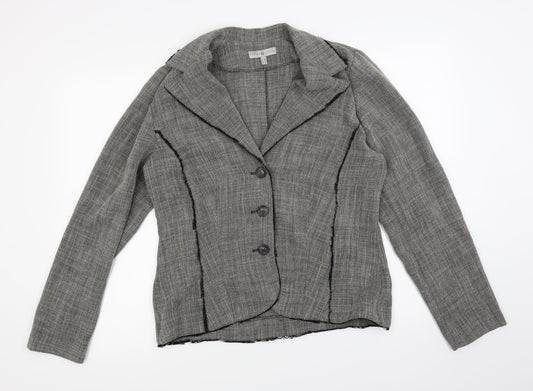 Rosie's Womens Grey Herringbone  Jacket Blazer Size 14