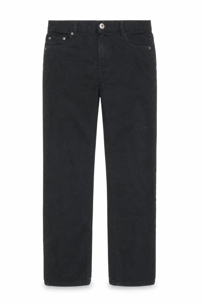 Front view of Very girls’ black damask skinny jeans, size 13, years