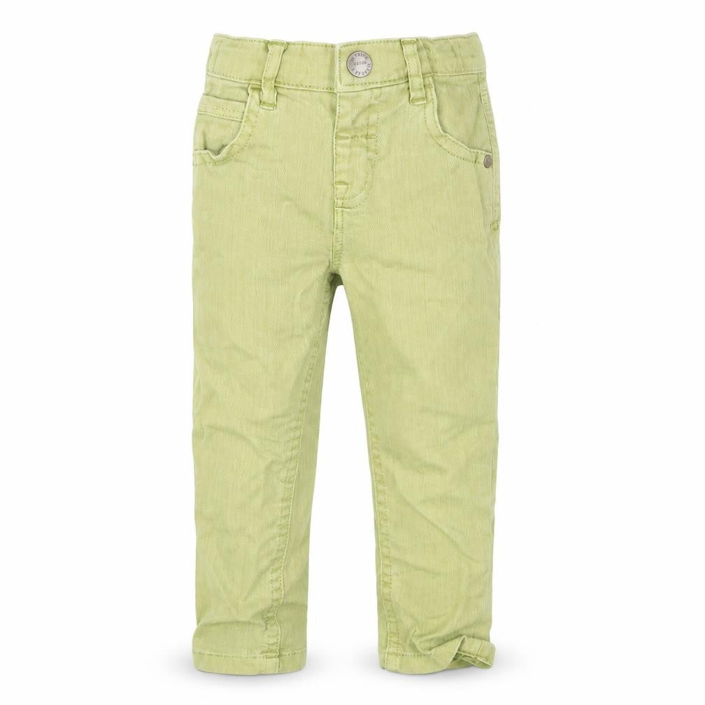 Front view of Next Green Denim Cargo Trousers, size 12-18, Months